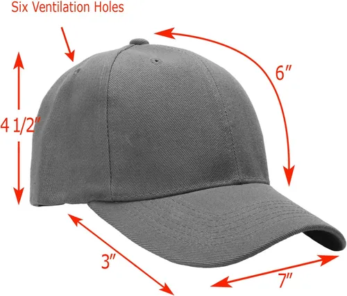 Vista 2 de Falari Lote al por mayor 12-Pack Gorra de béisbol de tamaño ajustable Liso Color sólido en blanco