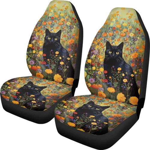 Vista 49 de Talayituse - Funda de asiento de coche con estampado de salpicaduras de pintura de la bandera americana, funda de asiento de cubo para vehículo, 4