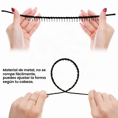 Vista 3 de Zhanmai 10 piezas unisex de metal para el cabello, peine para los dientes, accesorios para el cabello