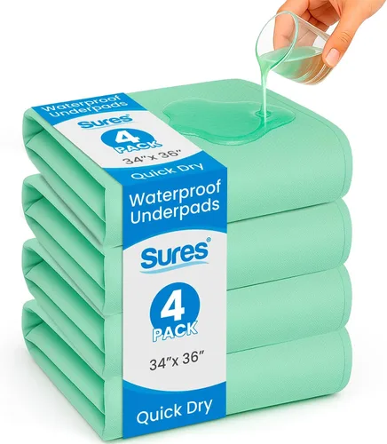Vista 13 de Vive - Protector de colchón para incontinencia urinaria, lavable, nocturno, resistente, impermeable, reutilizable, para mantener la cama seca