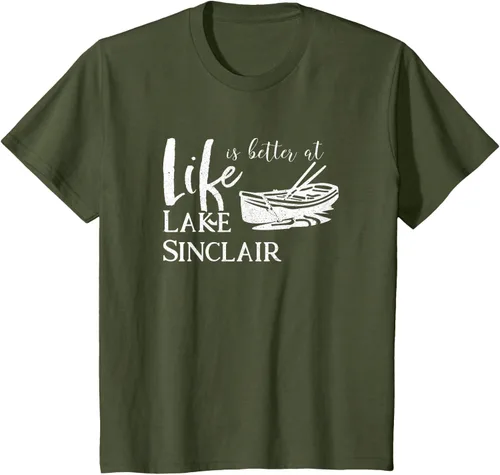 Vista 14 de Life is Better at Lake Sinclair Georgia Camiseta Negro