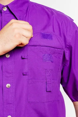 Vista 4 de Camisa de manga larga con botones de pesca para hombre, transpirable, para exteriores, casual, ligera