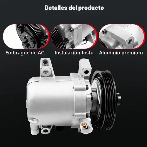 Vista 3 de cciyu Compresor de Aire Acondicionado para Nissan Sentra 1.8L 2.0L 2000-2006 Reemplaza Compresor de AC para Auto