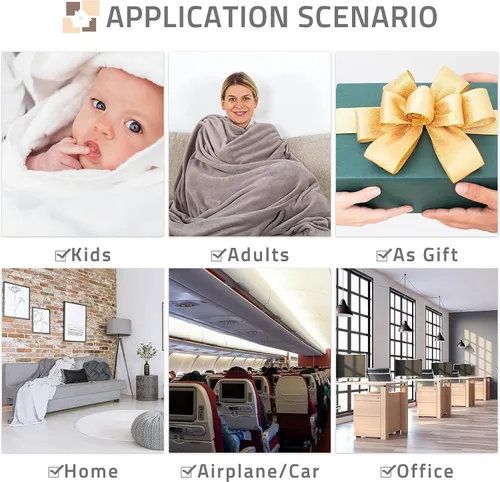 Vista 7 de Manta de regalo para niñas y mujeres, manta de regalo para niñas y mujeres, manta súper suave y acogedora para sofá, cama, sofá, oficina, decoración