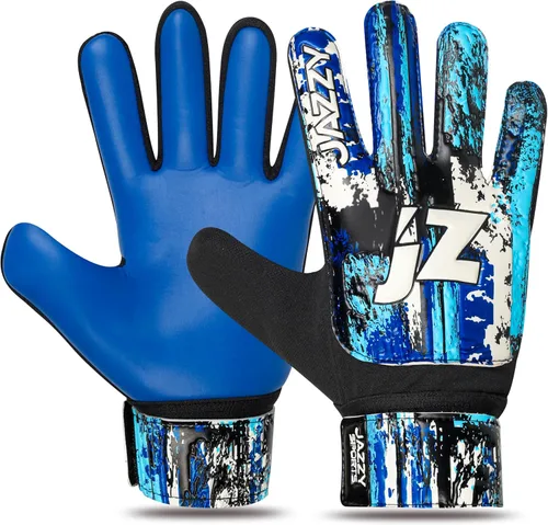 Vista 19 de Guantes de portero de fútbol para niños y jóvenes, guantes de portero antideslizantes con palma de látex de 4 mm y fuerte agarre, protección doble