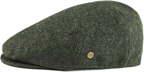 Vista 2 de VOBOOM - Gorra plana en espiga para hombre con mezcla de lana