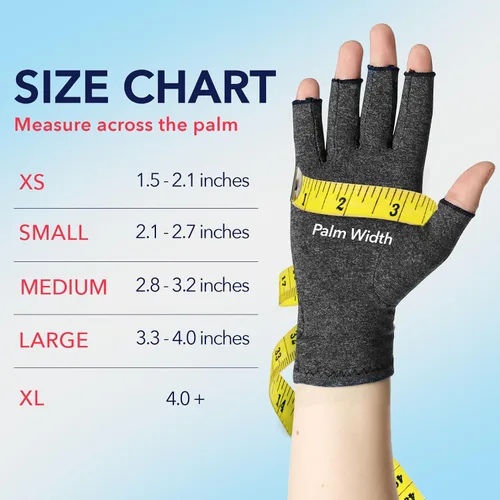 Vista 2 de Doctor Developed Compression Gloves for Women and Men, Open-Finger Arthritis Gloves, Typing Gloves, Arthritis & Carpal Tunnel