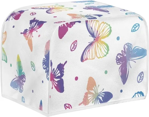 Vista 10 de JEOCODY Fundas para horno tostador para cocina, 2 rebanadas retro con estampado de mármol negro, cubierta antipolvo, lavable e impermeable