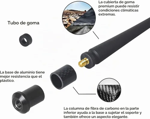 Vista 4 de Antena corta Rydonair para Harley Davidson 1989-2026