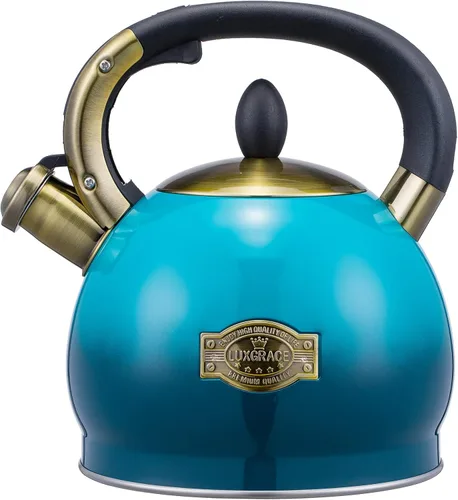 Vista 12 de Tetera de Té - Hervidor de 2.2 Quart para Estufa Silbante de Acero Inoxidable Ollas de Té para Estufa Silbante de Té