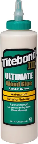 Vista 5 de Titebond III Ultimate - Pegamento para madera de 32 onzas (paquete de 6) – Adhesivo profesional para carpintería premium, impermeable, fuerte