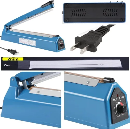 Vista 7 de Sellador térmico por impulsos Bolsas manuales Máquina de sellado por impulso de 8 pulgadas para bolsas de plástico PE PP Bolsas con agarre