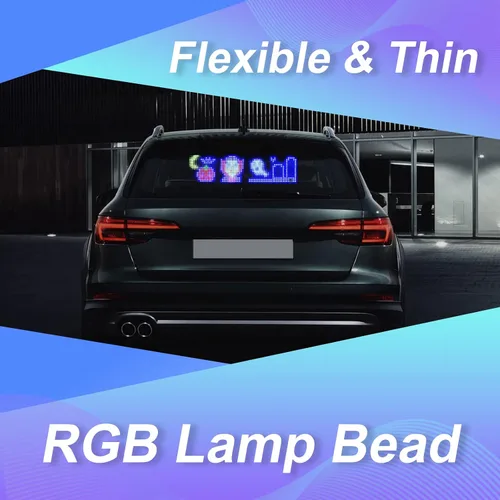 Vista 5 de GOTUS - Letrero LED programable, letreros digitales flexibles de desplazamiento, letrero LED para coche, control por aplicación Bluetooth, diseño