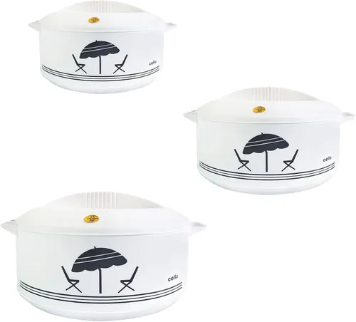 Vista 8 de Cello Chef Super - Juego de 3 cazuelas aisladas para ollas calientes (14.3 fl oz, 26.5 fl oz, 42.3 fl oz) (blanco)