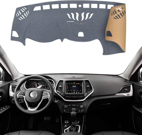 Vista 14 de Cubierta de Salpicadero Alfombrilla de Tablero Compatible con Je-ep Wrangler JK 2017-2011 (para Código de Cuerpo JK), Alfombrilla Antirreflejos
