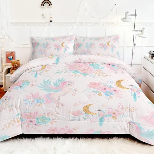 Vista 23 de Juego de edredón de mariposa tamaño individual, juego de ropa de cama estética morado, edredón de microfibra de mariposa lavanda con 2 fundas