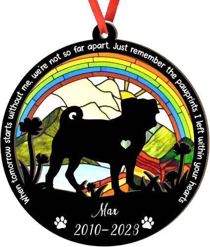 Vista 117 de Adorno personalizado para atrapasoles de sabueso afgano, adorno de Navidad de sabueso afgano, regalo para perro amante, sabueso afgano conmemorativo