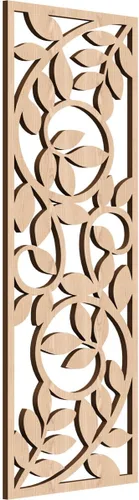 Vista 10 de 9 3/8"W x 24 3/8"H x 1/4"T Utica Decorativo Fretwork Madera Paneles de Pared, Abedul