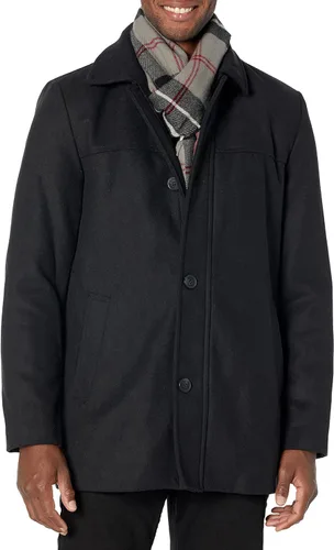 Vista 7 de Dockers Abrigo Weston de mezcla de lana con bufanda para hombre (regular y grande y alto)