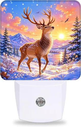 Vista 14 de Wildflower Meadow Garden Plug in Night Light - Botanical Floral Nature Decorative Accent Light, Dusk to Dawn LED Night Light with Light Sensor for