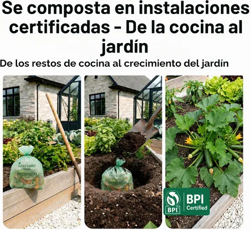 Vista 7 de Bolsas de abono de 1.3 galones para contenedor de encimera de cocina, compostables, 50