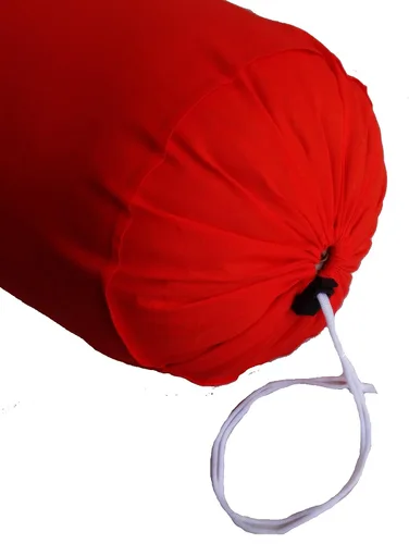 Vista 2 de Funda de almohada roja – Funda redonda para el cuello, para cama, sofá, silla, sofá, salón, algodón, 6 pulgadas de diámetro x 15 pulgadas de largo