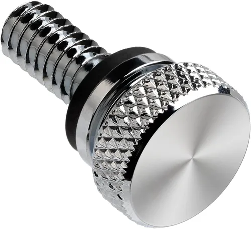 Vista 2 de Tornillo de asiento de motocicleta, tornillo de montaje moleteado para guardabarros trasero, 1/4 "-20 roscas de repuesto para Harley Touring