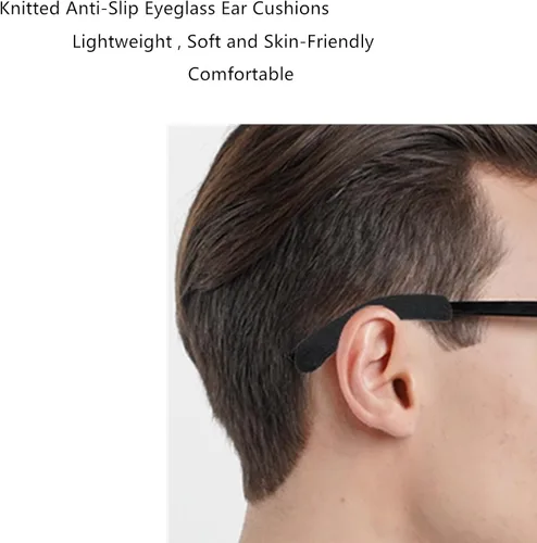 Vista 2 de DECKER Antideslizante Gafas Elásticas Temple Tips 3 Pares de Tejer Gafas Suave Cojín de Oído Puños Puntas de Gafas Manga de Oído Calcetín