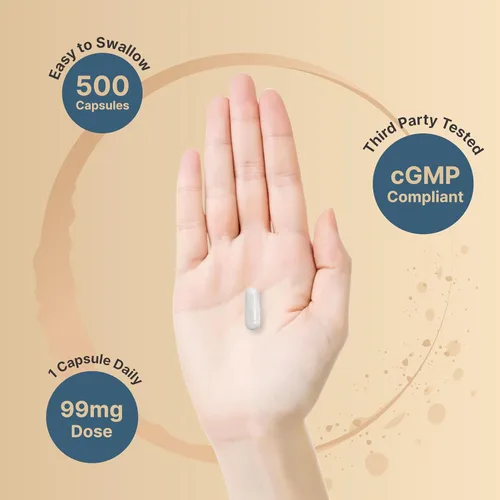 Vista 5 de NatureBell Citrato de potasio 99 mg, 500 cápsulas - Suplementos minerales quelatados - Sin OMG, sin gluten