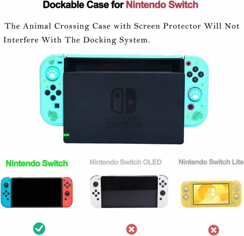 Vista 7 de Accessories Bundle for Nintendo Switch Animal Crossing - YOOWA Accessory kit NS Animal Crossing Set with Carrying Case Protective Cover Screen