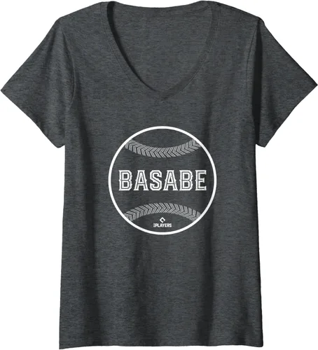 Vista 5 de Womens Baseball Line Gameday Osleivis Basabe Prospect Baseball Fan V-Neck T-Shirt