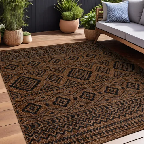Vista 21 de Beverly Rug Waikiki Boho - Alfombra bohemia para interiores y exteriores, 5 x 7 pies, alfombra lavable para exteriores para patio, terraza, porche