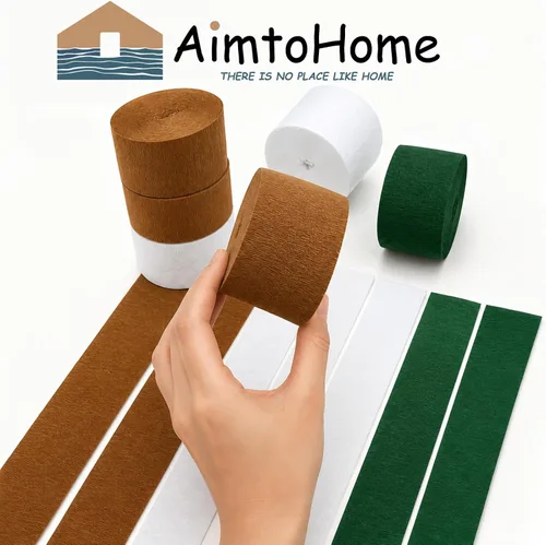 Vista 4 de AimtoHome Crepe Paper Streamers Jungle Themed Party Decor 6 Rolls