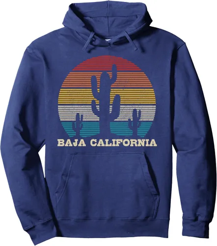 Vista 9 de Baja California Cactus Vintage Retro Desert Souvenir Gift Sudadera con capucha Negro