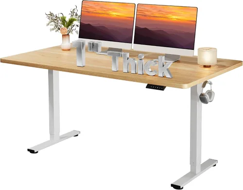 Vista 20 de Escritorio de pie grande ajustable con motor dual de 79 x 31 Blanco