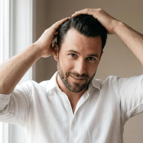 Vista 4 de Gel para Cabello de Hombre HygieneLab - Verificado por EWG, Fuerte Sujeción, Acabado Mate, Textura Ligera, Aroma a Cedro Flotante, Fórmula Limpia No