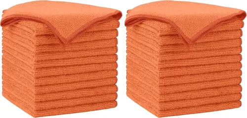 Vista 12 de AIDEA - Paño de limpieza de microfibra negro, 12 unidades, trapos de limpieza absorbentes de 12 x 12 pulgadas Microfiber Towels for Cars Lint Free