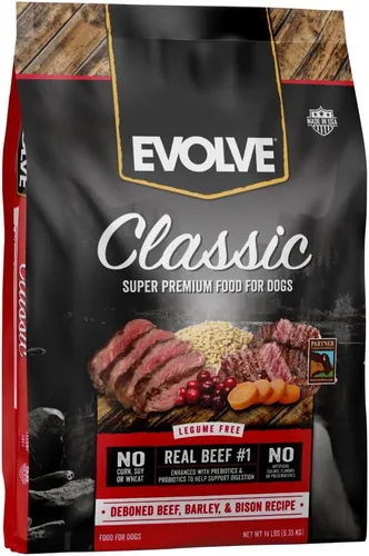 Vista 17 de Evolve Pet Food Classics Receta de carne deshuesada, cebada y bisonte, 3.5 libras