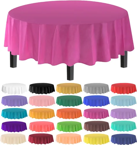 Vista 49 de allgala Juego de 12 manteles de plástico premium para mesa, desechables - 54 x 108 pulgadas - Impermeable, resistente a manchas, fácil de limpiar