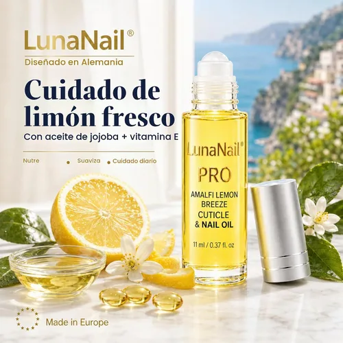 Vista 6 de Aceite de cutícula, aceite de uñas enrollable con vitamina E y jojoba, hidratante para cutículas secas, vegano (brisa de limón amalfi)