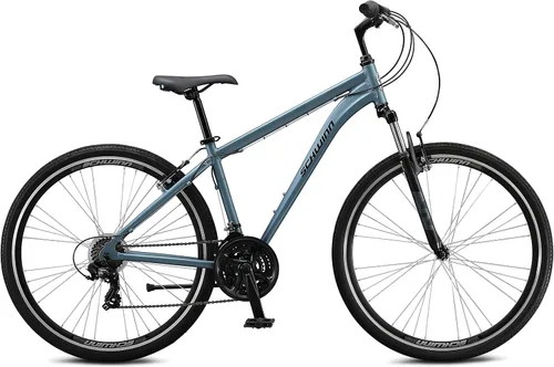 Vista 2 de Schwinn Network 1 Bicicleta híbrida, Bicicleta de 700c para hombres y mujeres, Bicicleta híbrida de 21 velocidades, marco de aluminio, horquilla