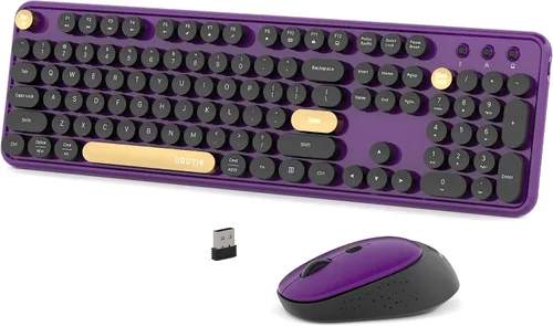 Vista 8 de Coloridos teclados inalámbricos de computadora y mouse combinados