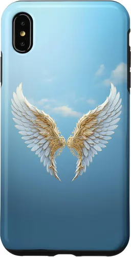 Vista 10 de Funda para iPhone 13 Heavenly Golden Angel Wings