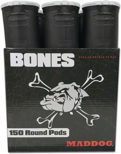 Vista 7 de Maddog 150 cápsulas redondas de paintball de huesos Tubos duraderos de recarga rápida para torneos y recreativos Speedball Woodsball Paquete de 6