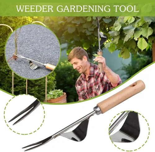 Vista 2 de WITYUKE Herramientas manuales para desmalezar Herramienta de extracción de malezas de jardín con mango ergonómico pequeño, a prueba de flexión