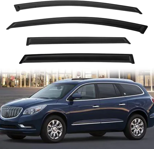 Vista 71 de Protectores de lluvia compatibles con modelos Trailblazer/GMC Envoy 2002-2009 para 5 pasajeros, visera de ventana lateral, deflector de viento