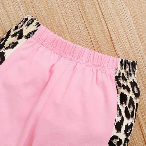 Vista 7 de Conjunto de 2 piezas de sudadera para bebé con estampado de leopardo para otoño e invierno