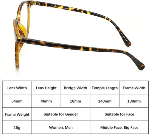 Vista 5 de Anteojos de lectura anti azul Light Blocking Reader mujeres hombres para mediana cara grande