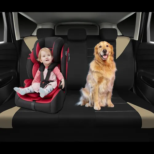 Vista 7 de CAR PASS Fundas impermeables para asientos de coche, juegos completos, fundas universales para asientos de coches, juego completo de fundas