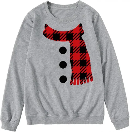 Vista 3 de Sudadera a juego para mamá y mí, trajes de Navidad para la familia, suéter feo de Navidad de manga larga